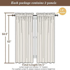Chyhomenyc Sheer Curtains 63 Inch Length 2 Panels Set, Light Filtering Rod Pocket Window Curtain Treatment Drapes for Bedroom Living Room, Each 42Wx63L, Set of 2, Aqua