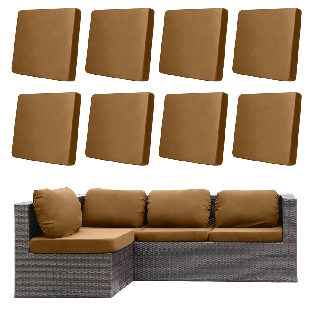 DREAHOTEXTIL 8Pcs Outdoor Cushion Covers, Elastic Patio Cushion Covers