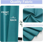 Simplebrand Ava Teal Blackout Curtains for Bedroom 84 Inch Length 2 Panels Set, Solid Thermal Insulated Privacy Nursery Window Treatment Curtains Blackout Drapes, W40 x L84 Inch, Teal