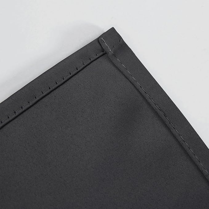 LEMOMO Dark Grey Thermal Blackout Curtains/52 x 72 Inch/Set of 2 Panels Room Darkening Curtains for Bedroom