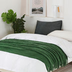 BOURINA Green Throw Blanket 50x60 Inch Boho Knitted Soft Throw Sofa Blanket