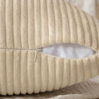 MIULEE Natural Beige Decorative Throw Pillow Covers for Couch 18x18 Inch