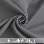 Yakamok Blackout Curtains Room Darkening Thermal Insulated Window Panels,Solid Grommet Top Drapes for Bedroom/Living Room(70Wx84L, Grey, 2 Panels)