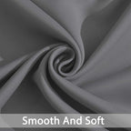 Yakamok Grey Room Darkening Curtains 62x72 inch Gray Grommet-Living Room