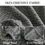 Disayu Couch Cushion Covers Sofa Covers Couch Covers for Sofa Pet Friendly Universal Sofa Covers Washable Stretch Slipcovers for Sectional Sofa (Texture Gray,Back Cover L)