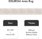 Hallway 3x20 Runner Rug - Non-Slip Vintage Long Rug for Entryway Low-Pile Washable Medallion Runner Rugs for Hallway Waterproof Traditional Runner Rug Indoor Thin Rug for Kitchen (Beige)