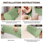 Taque Couch Arm Covers 2 Pcs Sofa Armrest Covers Stretch Couch,Armrest Cover for Chairs Scratch-Resistant Sofa Arm Cover Armchair Slipcovers,Avocado Green