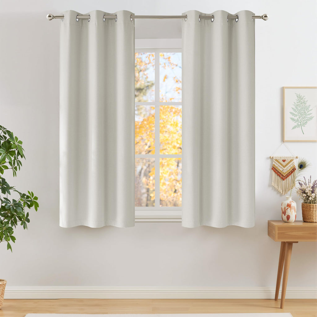 NICETOWN Grey Blackout Curtains for Bedroom 42" Wide x 63" Long 2 Panels