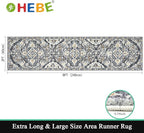 HEBE Hallway Runner Rug 2'x8' Washable Vintage Distressed Area Rugs Non Slip Laundry Rug Runner Boho Floor Carpet Runners for Hallways Entryway Laundry Room Kitchen Bathroom