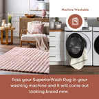 nuLOOM Jeni Blush Checkered Washable Area Rug, 5' x 8'