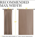 NICETOWN Kids Blackout Curtain Panels - Window Treatment Thermal Insulated Solid Rod Pocket Blackout Drapes for Bedroom (Cappuccino, Set of 2, 70 by 84 Inch)