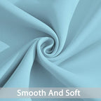 Yakamok Room Darkening Curtains 52x72 inch Length Sky Blue-Living Room