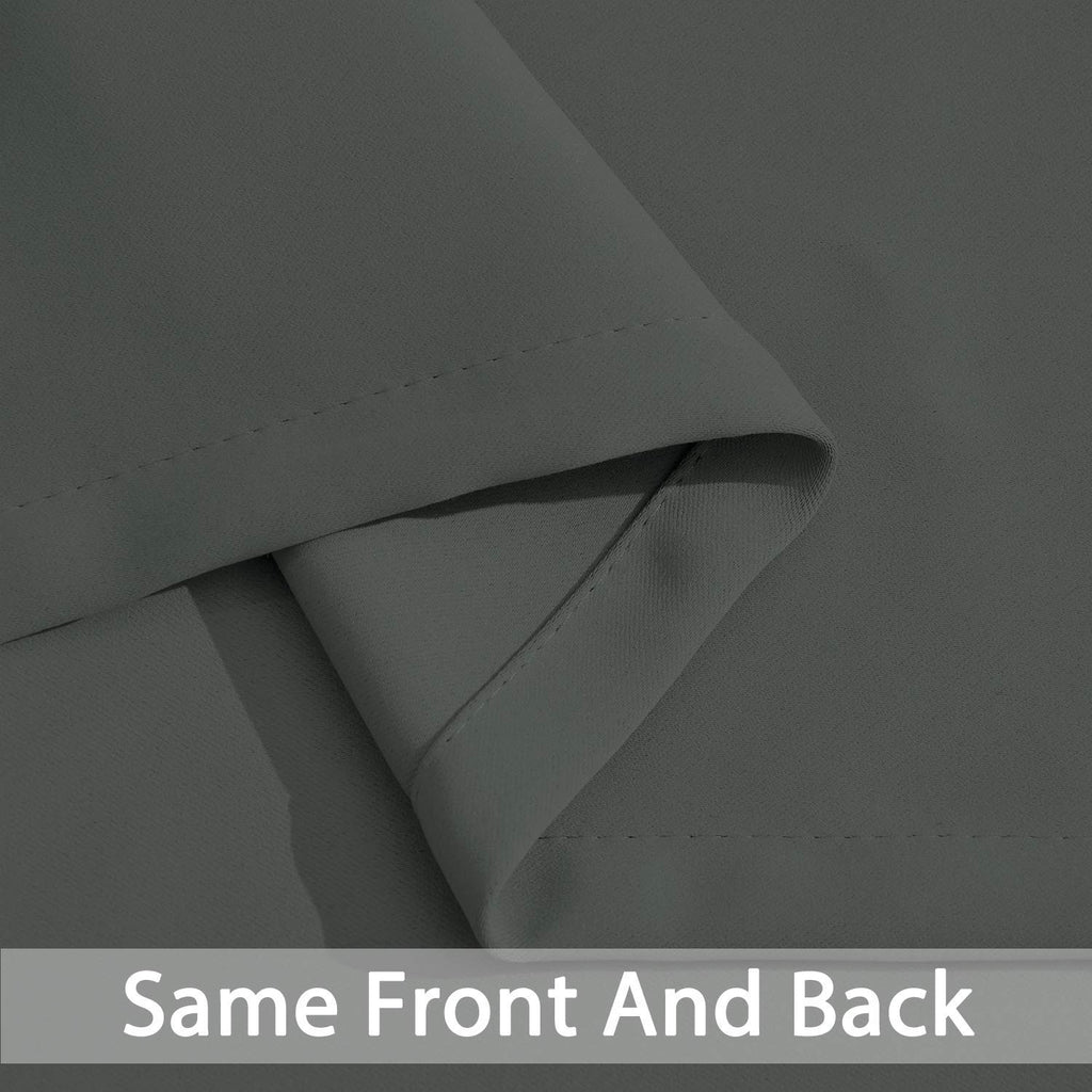 Yakamok Room Darkening Curtains 52x84 inch Length Dark Grey-Living Room