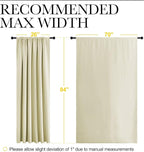 NICETOWN Living Room Curtains, Home Decorations Thermal Insulated Solid Rod Pocket Blackout Drapes for Cafe (Beige, One Pair, 70 x 84-inch)