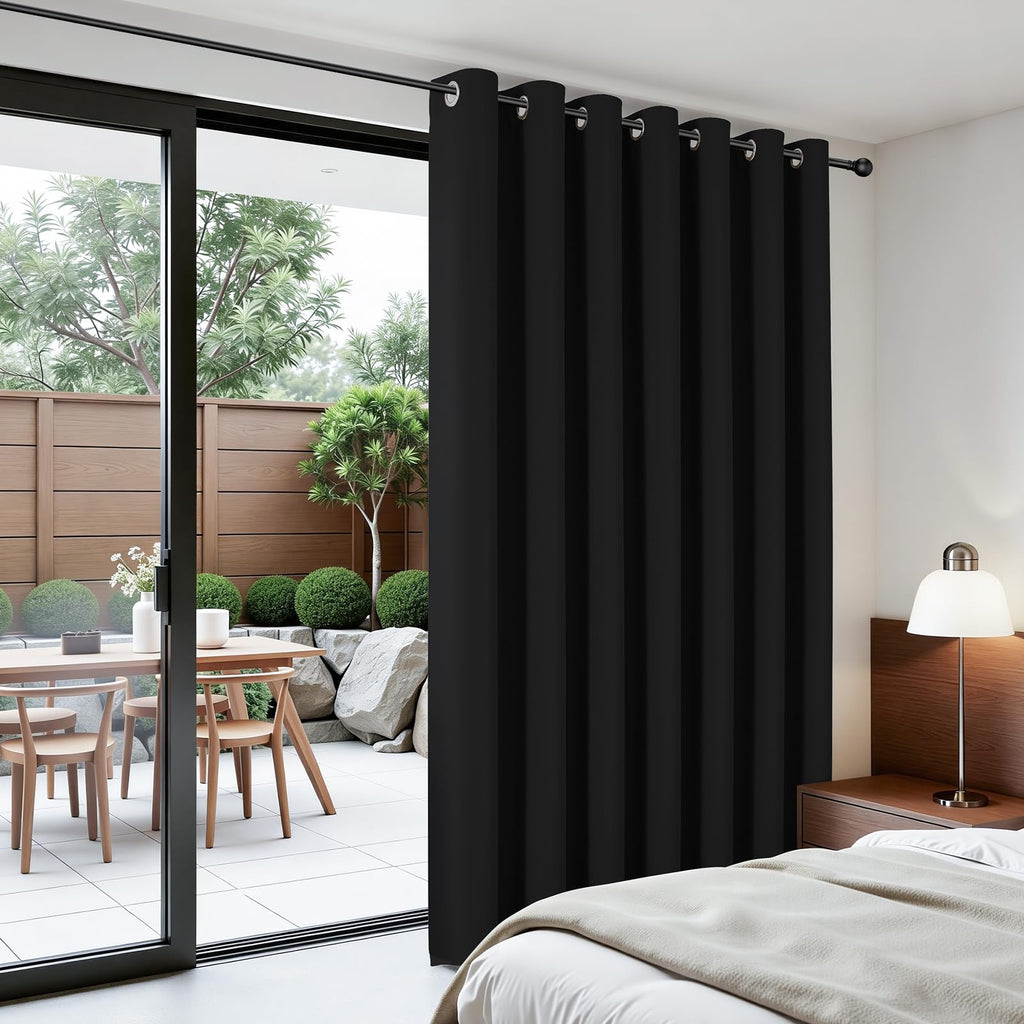 Joydeco Blackout Patio Sliding Door Curtains, Privacy Room Divider Curtains