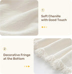 Houmiggle 2 Pieces Sectional Couch Covers L Shaped Cover XL Cream White