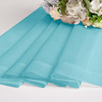 OWENIE Aqua Sheer Curtains for Bedroom Living Room 90 Inches Long, Elegant Solid Light Filtering Window Curtain Panles, Modern Rod Pocket Aqua Curtain, 2Pcs, Each 42" W x 90" L
