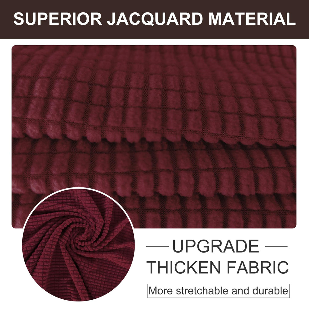 U-NICE HOME Loveseat Cover Stretch Couch Cover Sofa Slipcover, Burgundy