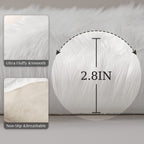 Ashler Faux Fur Rug, Black Area Rugs, Fluffy Sheepskin Fur Rug, Fuzzy Ultra Soft 2 x 6 Ft Rugs, Machine Washable Shag Rug, Nursery Throw Rugs for Bed, Living, Kids Room