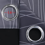 Black and Greyish White Ombre Blackout Curtains for Bedroom 42x45 Inch Long