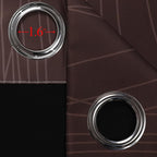 Estelar Textiler Brown and Greyish White Blackout Curtains 52Wx45L 2 Panels
