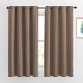 NICETOWN Bedroom Blackout Curtains and Drapes - Window Treatment Thermal Insulated Solid Grommet Blackout Draperies for Bedroom (Set of 2 Panels, 52 by 63 Inch, Cappuccino)