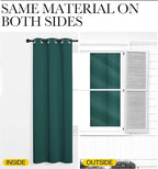 NICETOWN Christmas Curtain Panels Blackout Draperies Decoration, Thermal Insulated Solid Grommet Blackout Curtains/Drapes (Hunter Green, 2 Panels, 70 by 95-inch)