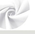 DWCN White Curtains for Living Room Thermal Insulated, 50% Light Blocking Curtains for Bedroom, Dining Room Window, W 42x L 63 Inch, Set of 2 Rod Pocket Curtain Panels