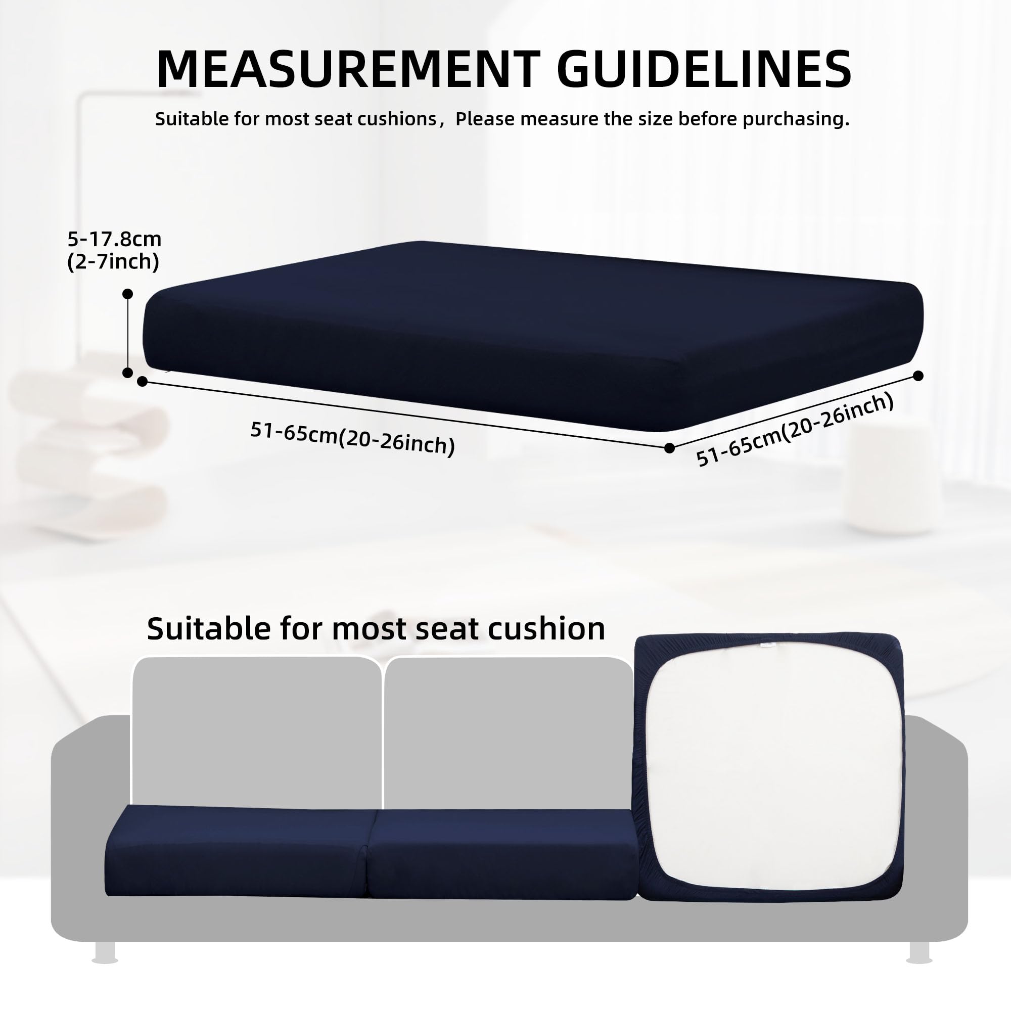 DREAHOTEXTIL 14Pcs Outdoor Cushion Covers, Elastic Patio Cushion Covers