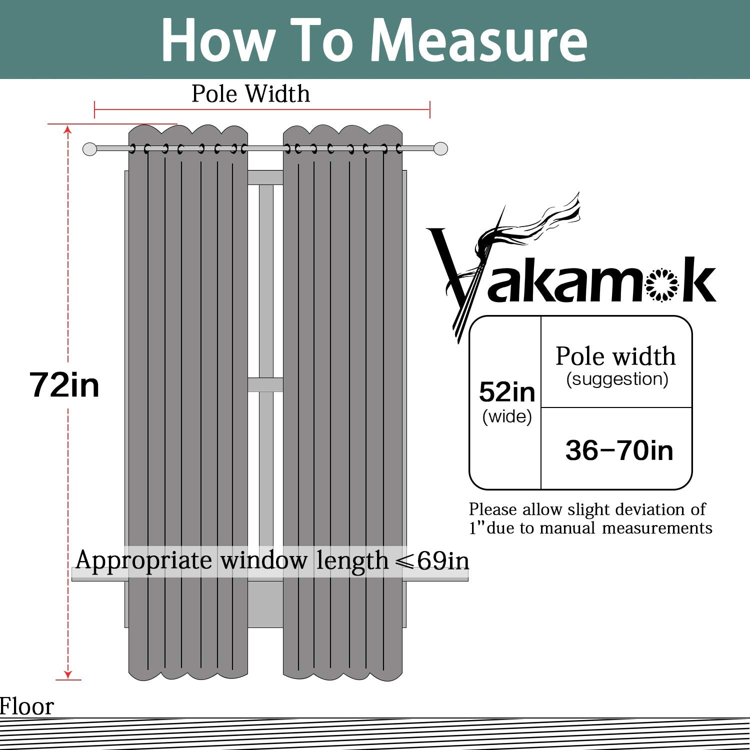 Yakamok Room Darkening Curtains 52x72 inch Length Purple-Living Room
