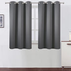 LEMOMO Frost Grey Blackout Curtains, 42 x 54 Inch Length, Set of 2 Panels, Grommet Bedroom & Living Room Curtains
