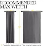 NICETOWN Blackout Curtain Panels for Window - Thermal Insulated Rod Pocket Blackout Drapes/Draperies for Dining Room (2 Panels, W52 x L72 inches, Grey)