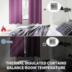 BGment Eggplant Purple Blackout Curtains for Living Room 95 Inch - 2 Panels