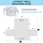 Luxshare Home Reversible 45" Small Loveseat Sofa Covers, Black/Black