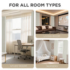 Joydeco Blackout Curtains for Bedroom - 96 Inch Long 100% Light Blocking 2 Panels Light Beige Drapes, Thermal Insulated Room Darkening Curtains, Linen Textured for Living Room, Rod Pocket & Back Tabs