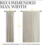NICETOWN Blackout Curtains for Living Curtains, Room Darkening Window Curtain Panels, Easy-Care Solid Thermal Insulated Draperies/Drapes for Daughter Room (Natural, 2 Panels, 52 by 72)