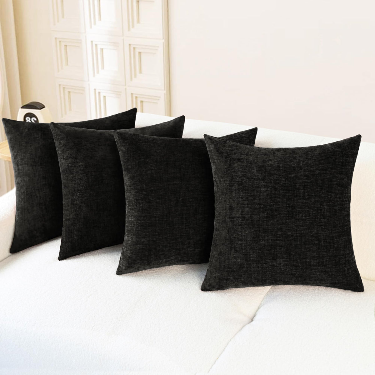 CaliTime Decorative Couch Throw Pillow Covers 18 X 18 Inches Baby Blue