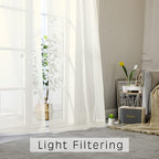 OWENIE Sheer Curtains 63 inch Length, Ivory Sheer Cutains 2 Panels Set for Bedroom/Living Room, Rod Pocket Voile Fimly Sheer Drapes, 2pcs, Each 42" W x 63" L