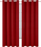 LEMOMO Red Thermal Blackout Curtains/52 x 108 Inch/Set of 2 Panels Room Darkening Curtains for Bedroom
