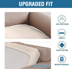 H.VERSAILTEX Velvet Stretch Individual Couch Cushion Cover Plush Cushion Slipcover for Loveseat Sofa Cushion Furniture Protector Seat Cushion Sofa Cover (1 Piece Sofa Cushion Cover, Ivory)