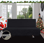 Easy-Going Futon Sofa Slipcover Reversible Sofa Cover Armless Cover Furniture Protector Couch Cover Water Resistant Pets, Kids, Children, Dog, Cat Black/Beige