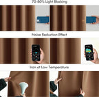 MIULEE Back Tab Blackout Curtains 120 Inch Long 2 Panels Set for Living Room Bedroom, Rod Pocket/Pinch Pleated Extra Long Thermal Insulated Room Darkening Light Blocking 10FT Drapes, Cappuccino Brown