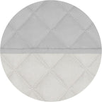 PureFit Reversible Quilted Sofa Cover, Water Resistant Slipcover Furniture Protector, Washable Couch Cover with Non Slip and Elastic Straps for Kids, Pets (Oversized Sofa, Light Gray/Ivory)