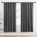 NICETOWN Blackout Curtain Panels for Window - Thermal Insulated Rod Pocket Blackout Drapes/Draperies for Dining Room (2 Panels, W52 x L72 inches, Grey)