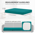 14Pcs Outdoor Cushion Covers, Patio Cushion Covers,Stretch Elastic Slipcovers, Replacement Washable & Reusable Furniture Protector for Patio Couch (Peacock Blue,Cover Only)