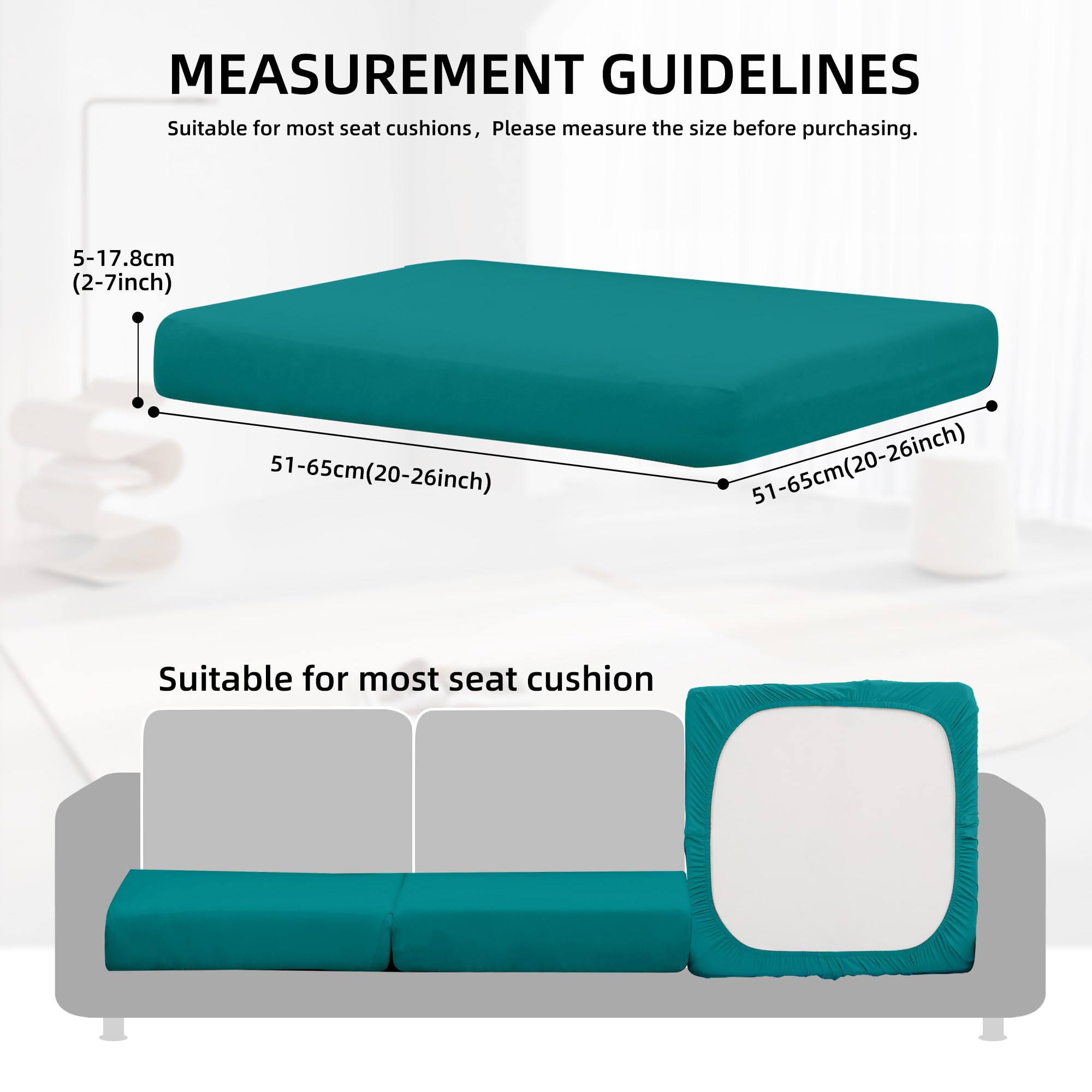 DREAHOTEXTIL 14Pcs Outdoor Cushion Covers, Elastic Patio Cushion Covers