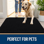 OLANLY Dog Door Mat for Muddy Paws 47x32, Super Absorbent Chenille Mud Mat