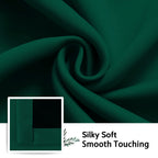 SimpleHome Dark Green 100% Blackout Curtains Room Darkening Living Room 63