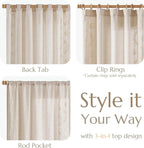 jinchan Belrose Linen Curtains for Bedroom Floral Curtains 90 Inch Length Linen Blend Ivory Embroidered Drapes Farmhouse Flower Patterned Drapes for Living Room Window Treatments Set 2 Panels
