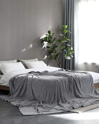 Fleece Blanket King Size Grey Lightweight Super Soft Cozy Luxury Bed Blanket Microfiber